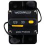 30Amp Marine Automotive Circuit Breakers 25A-300A with Manual Reset Waterproof Inline Circuit Breaker for General Motors RVs Yachts Electric Cars Children Cars Waterproof 12V- 72V DC (30Amp)