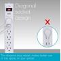 KMC 6-Outlet Surge Protector Power Strip with 15-Foot Cord, 1200 Joule, Overload Protection