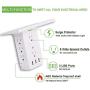 Outlet Extender Surge Protector with USB Ports, Electric Multi Plug Wall Outlet Expander 15 amp, Removable Outlet Shelf, Outlet Multiplier Splitter Adapter Indoor, Alexa Stand, Fast Charge, White