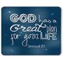 Moslion Christian Lettering Mouse Pad Bible Quote Verse God Has A Great Plan for Your Life Gaming Mouse Mat Non-Slip Rubber Base Thick Mousepad for Laptop Computer PC 9.5x7.9 Inch
