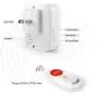 Wireless Caregiver Pager Nurse Call Alert Caregiver Pager with IP55 Waterproof SOS Call Button for Caregiver Alert System with Neck Strap (1 SOS Button+1 Receiver)