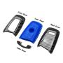 TANGSEN Smart Key Fob Case for BMW 1 3 4 5 6 7 Series GT3 GT5 M5 M6 X3 X4 3 4 Button Keyless Entry Remote Personalized Protective Cover Plastic Carbon Fiber Pattern Blue Silicone