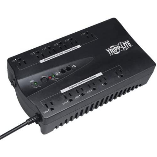 Tripp Lite ECO750UPSTAA 750VA 450W UPS Eco Green Battery Back Up 120V USB RJ11 TAA GSA, 12 Outlets