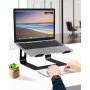 Nulaxy Laptop Stand, Ergonomic Aluminum Laptop Mount Computer Stand, Detachable Laptop Riser Notebook Holder Stand Compatible with MacBook Air Pro, Dell XPS, Lenovo More 10-15.6'' Laptops - Black