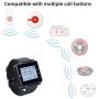 Retekess T128 Caregiver Pager,Nurse Call System,Sound Alert,Help Button,1 PC Watch Pager,5 PCS TD009 Call Buttons for Elderly,Patient,Disable