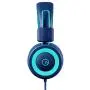 Kids Headphones - noot products K11 Foldable Stereo Tangle-Free 3.5mm Jack Wired Cord On-Ear Headset for Children/Teens/Boys/Girls/Smartphones/School/Kindle/Airplane Travel/Plane/Tablet (Navy/Teal)
