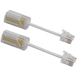 Telephone Cord Detangler, Uvital Anti-Tangle Phone Cable 360 Degree Rotating Landline Swivel Cord Untangler(White,2 PCS)