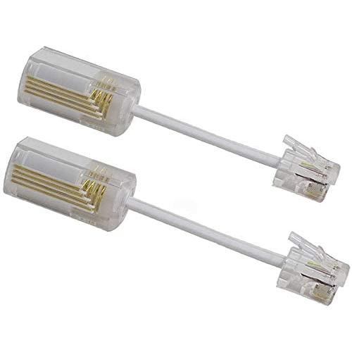 Telephone Cord Detangler, Uvital Anti-Tangle Phone Cable 360 Degree Rotating Landline Swivel Cord Untangler(White,2 PCS)