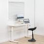 VIVO 15 inch Monitor Riser, Wood and Steel Desktop Stand, Ergonomic Desk and Tabletop Organizer, Light Wood and White, STAND-V000WS