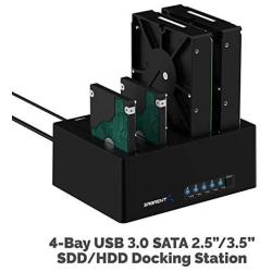 Sabrent 4-Bay USB 3.0 SATA 2.5''/3.5'' SSD/HDD Docking Station (DS-U3B4)