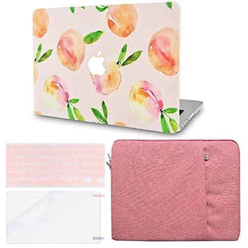 LuvCase 4in1 Laptop Case Compatible with MacBook Pro 13'' (2016-2020) +/- Touch Bar A2159/A1989/A1706/A1708 Hard Shell Cover, Sleeve, Keyboard Cover & Screen Protector (Orange)
