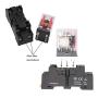 Electromagnetic Power Relay, 8-Pin 5 AMP 12V DC Relay Coil with Socket Base, LED Indicator, DPDT 2NO 2NC - MY2NJ [Applicable for DIN Rail System]