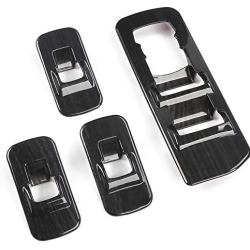 Car Window Lift Switch Panel Decoration Frame Cover Trim for 2015 2016 2017 2018 Ford F150 Accessories (Black)