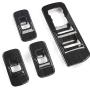 Car Window Lift Switch Panel Decoration Frame Cover Trim for 2015 2016 2017 2018 Ford F150 Accessories (Black)
