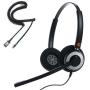 IPD IPH-165 Binaural canceling, Corded Call Center/Office Headset with U10P-S Bottom Cable Works with All Yealink,Snom,Panasonic & LG IP Phones