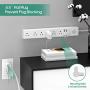 Power Strip 10Ft - Surge Protector with USB, AUOPLUS 6 Outlet and 4 USB Charger, 10Ft Long Extension Cord Flat Plug(1250W/10A/1050J), Wall Mountable Overload Protection for Computer Home Office Dorm