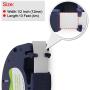 Wonfoucs Compatible Label Tape Replacement for DYMO LetraTag Labeling Refills Self-Adhesive Paper Tape for DYMO LetraTag Label Makers, Black Print on White, 1/2 Inch x 13 feet, 12mm x 4m, 3 Pack