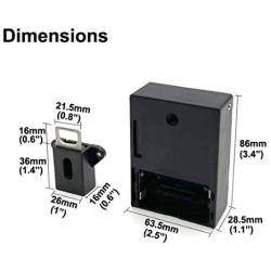 WOOCH RFID Locks for Cabinets Hidden DIY Lock - Electronic Cabinet Lock with USB Cable, RFID Card/Tag/Wristband Entry