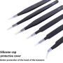 Precision Tweezer Set, 6 PCS Tweezers Kit with ESD Anti-static Stainless Steel, Curved Tweezers Set for Electronics, Craft, Jewellery, Laboratory Work and Ingrown Hair