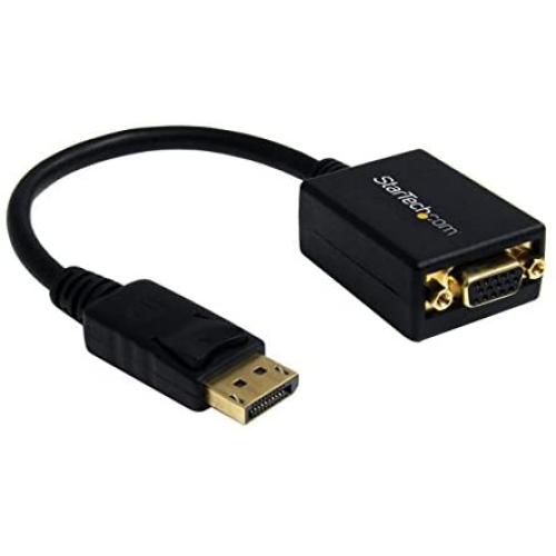 StarTech.com DisplayPort To VGA Video Adapter Converter - Active - 1080p - DP to VGA Converter (DP2VGA2) Black