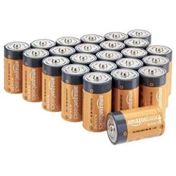 Amazon Basics 24 Pack D Cell All-Purpose Alkaline Batteries, 5-Year Shelf Life, Easy to Open Value Pack