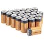 Amazon Basics 24 Pack D Cell All-Purpose Alkaline Batteries, 5-Year Shelf Life, Easy to Open Value Pack