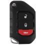 VOFONO 2+1 Buttons Flip Keyless Entry Remote Key Fob Compatible with Jeep Wrangler 2018-2020, Gladiator 2019-2020| Replacement for OHT1130261 68416782AA