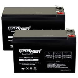ExpertPower Standard 12V 7AH Rechargeable SLA Battery, (EXP1270-2) - 2 Pack