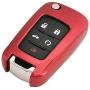 Red TPU Key Fob Cover Case Jacket Skin Glove Holder for Chevy Chevrolet Equinox Camaro Cruze Malibu Volt Park Impala Buick Regal Verano Lacrosse
