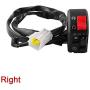 DIYARTS 7/8'' 22mm Motorcycle Switch Motorbike Handlebar Horn Button Turn Signal Fog Lamp Light Electric Start Controller Headlight Taillight Switches On/Off