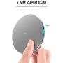 TOZO W1 Wireless Charger Thin Aviation Aluminum Computer Numerical Control Technology Fast Charging Pad Gray (NO AC Adapter)