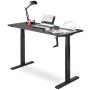 DEVAISE Adjustable Height Standing Desk, 47 inch Sit to Stand Up Desk Workstaion with Crank Handle for Office Home, Black