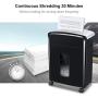 Bonsaii Updated 12-Sheet Micro Cut Paper Shredder with 30-Minute Continuous Running Time, Credit Card Shredders for Office with Pullout Basket, Black(C221-B)