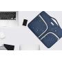 HESTECH Chromebook Case,11.6''-12.5 inch Water Repellent Polyester Protective Laptop Sleeve Bag Handle Front Pockets Acer/HP Stream/Samsung/Microsoft Surface Pro 7/3/4/5/6,Navy Blue