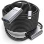 WEme USB C Active Extension Cable 32FT/10M, USB 3.0 Type C Male to Type A Female with Two Signal Repeater for Oculus VR, HTC Vive, Xbox 360, Printers, Webcam with 5V2A Power Adapter, Aluminum