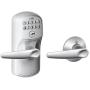 Schlage FE575 PLY 626 JAZ Plymouth Keypad Entry with Auto-Lock and Jazz Levers, Brushed Chrome