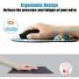 Dooke Ergonomic Mouse Pad with Wrist Support, Cute Mouse Pads with Non-Slip Rubber Base for Home Office Working Studying Easy Typing & Pain Relief Almond Blossoms