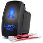 Nilight SASQUATCH LIGHTS Rocker Switch 5Pin Laser On/Off LED Light 20A/12V 10A/24V Switch Jumper Wires Set for Jeep Boat Trucks,2 years Warranty (90003B)
