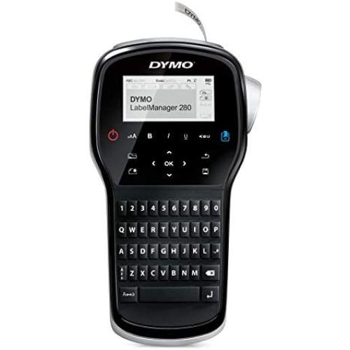 DYMO Label Maker | LabelManager 280 Rechargeable Portable Label Maker, Easy-to-Use, One-Touch Smart Keys, QWERTY Keyboard, PC and Mac Connectivity, for Home & Office Organization