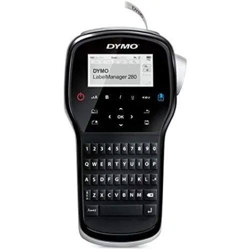 DYMO Label Maker | LabelManager 280 Rechargeable Portable Label Maker, Easy-to-Use, One-Touch Smart Keys, QWERTY Keyboard, PC and Mac Connectivity, for Home & Office Organization
