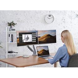 EleTab Dual Arm Monitor Stand - Height Adjustable Desk Monitor Mount Fits for 2 Computer Screens 17 to 32 inches - Each Arm Holds up to 17.6 lbs