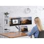 EleTab Dual Arm Monitor Stand - Height Adjustable Desk Monitor Mount Fits for 2 Computer Screens 17 to 32 inches - Each Arm Holds up to 17.6 lbs
