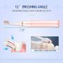 Ultrasonic Powered Toothbrushes Electric Powerful Sonic Cleaning - Ultra Sonic 40,000 VPM Motor Wireless Charging 4 Modes Smart Timer Modern Electric Toothbrush (Pink)