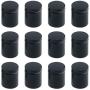 Antrader Glass Standoff 1'' x 1-1/5'', Nail Wall Mount Standoff Holder Screw, Stainless Steel Advertise Fixing Pin Sign Mounting Hardware, 12-Pack, Matte Black