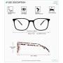 Gaoye 2 Pack Blue Light Blocking Glasses Women Men, Fashion Square Computer Gaming Eyeglasses Spring Hinge Anti UV & Glare