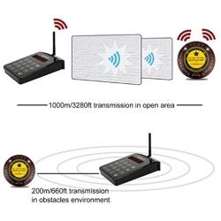 Retekess TD103 Pagers and Beepers,Pager System Long Range,3280ft,Out of Range Alarm,10 Rechargeable Buzzers for Nursery,Hospital,Restaurant,Warehouse