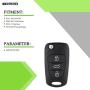 SCITOO Pack of 1 Keyless Entry Remote Control Key Fob Clicker Transmitter SHELL CASE & Pad fit for Kia Soul Sportage Rio Rondo 3 Buttons Black