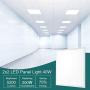 (2 Pack) Kadision 2x2 FT LED Flat Panel Light 40W, 5200LM 5000K Daylight 100-277V Recessed Troffer Fixture, 0-10V Dimmable Back Lit Commercial Ceiling Lights