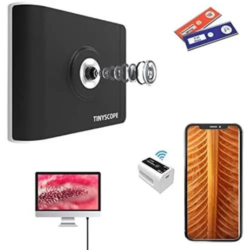 TinyScope Wireless Digital Microscope Mini Phone Microscope Camera Portable Microscope Compatible with Smartphone Tablet PC
