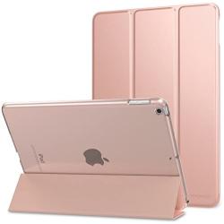 MoKo Case Fit 2018/2017 iPad 9.7 5th / 6th Generation - Slim Lightweight Smart Shell Stand Cover with Translucent Frosted Back Protector Fit iPad 9.7 Inch 2018/2017, Rose Gold(Auto Wake/Sleep)